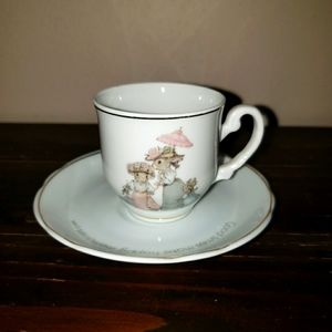 Tiny Talk Cup and Saucer Porcelain Vintage